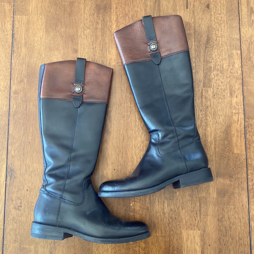 Frye two-tone tall riding boot 8.5